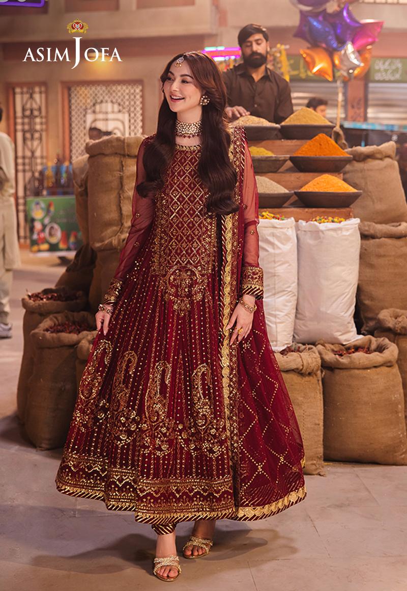 AJKK-13 Chamkeeli Collection by ASIM JOFA - 3 Pcs Unstitched Suit