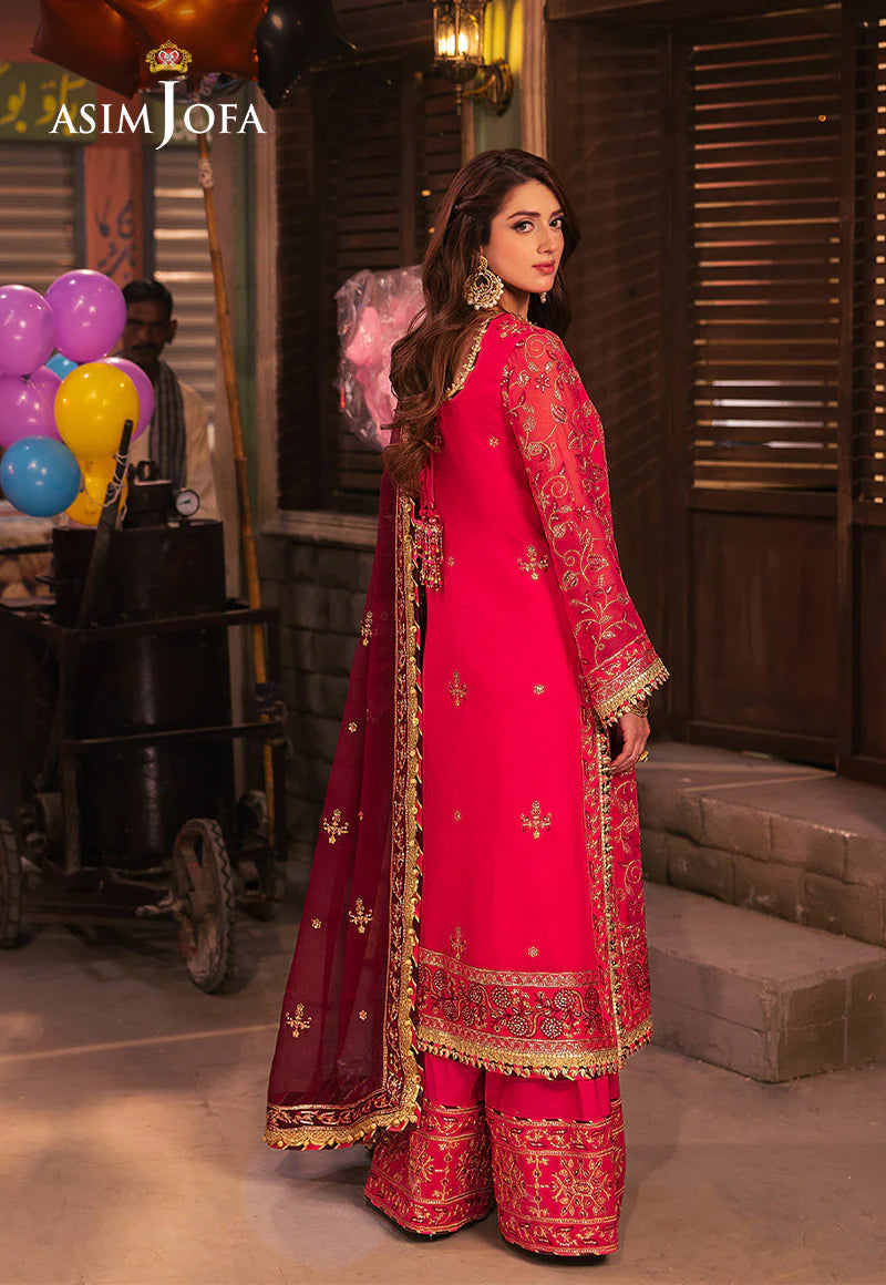 AJKK-11 Chamkeeli Collection by ASIM JOFA - 3 Pcs Unstitched Suit