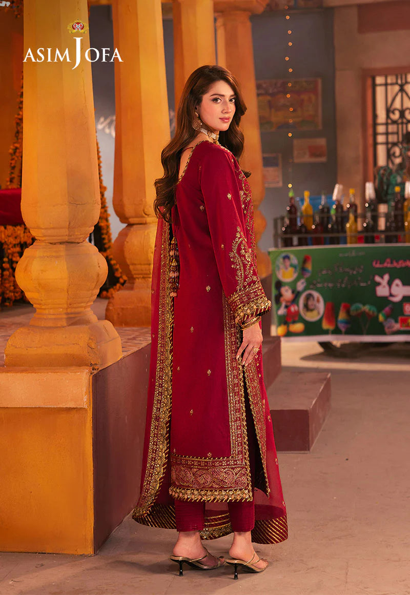AJKK-19 Chamkeeli Collection by ASIM JOFA - 3 Pcs Unstitched Suit