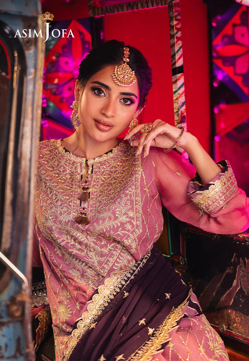 AJKK-24 Chamkeeli Collection by ASIM JOFA - 3 Pcs Unstitched Suit