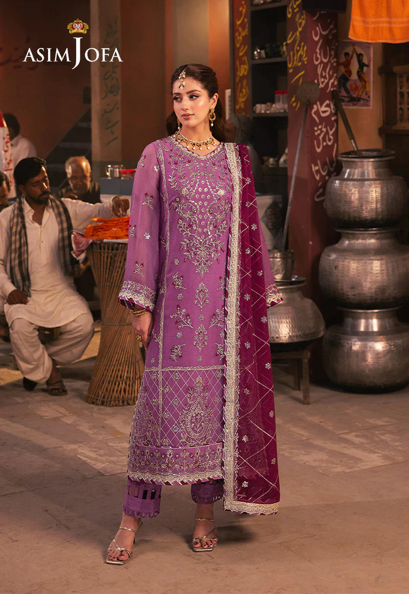 AJKK-28 Chamkeeli Collection by ASIM JOFA - 3 Pcs Unstitched Suit