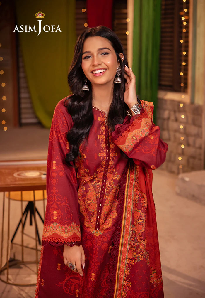 AJEL-19 PRINTED LAWN 3 PCS