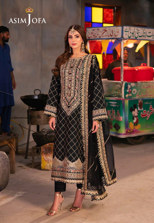AJKK-02 Chamkeeli Collection by Asim Jofa - 3 Pcs Unstitched Suit