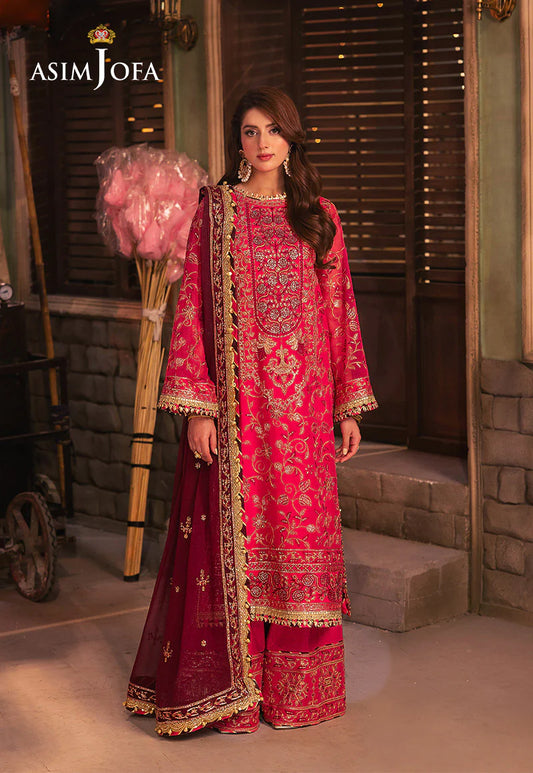 AJKK-11 Chamkeeli Collection by ASIM JOFA - 3 Pcs Unstitched Suit