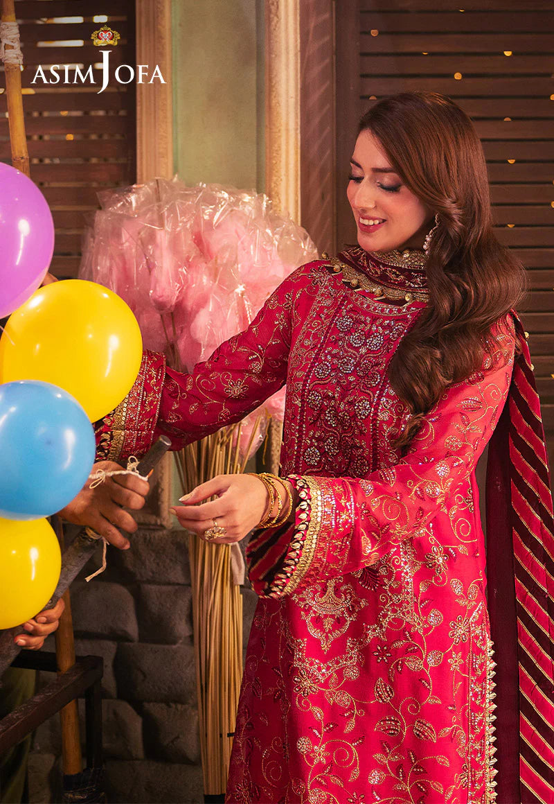 AJKK-11 Chamkeeli Collection by ASIM JOFA - 3 Pcs Unstitched Suit