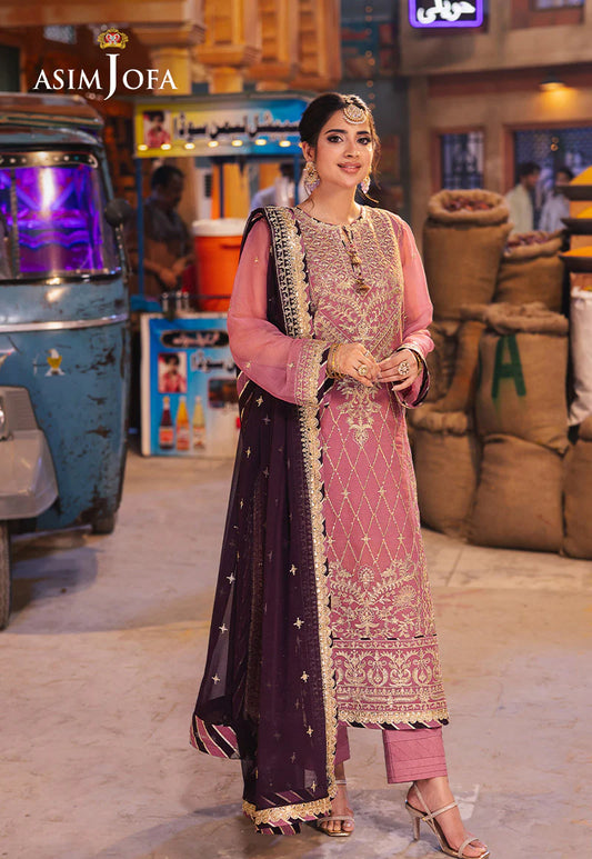 AJKK-24 Chamkeeli Collection by ASIM JOFA - 3 Pcs Unstitched Suit