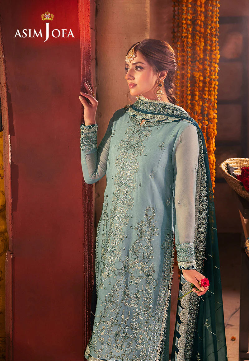 AJKK-17 Chamkeeli Collection by ASIM JOFA - 3 Pcs Unstitched Suit