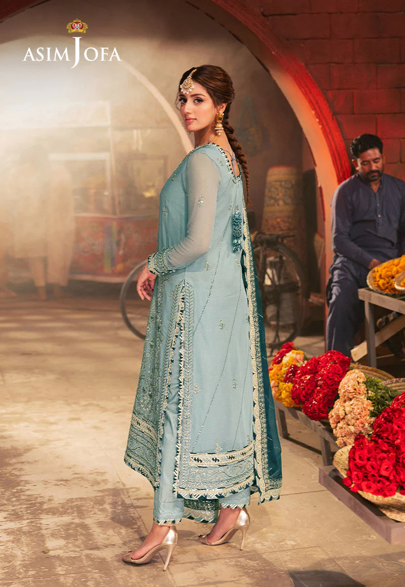 AJKK-17 Chamkeeli Collection by ASIM JOFA - 3 Pcs Unstitched Suit