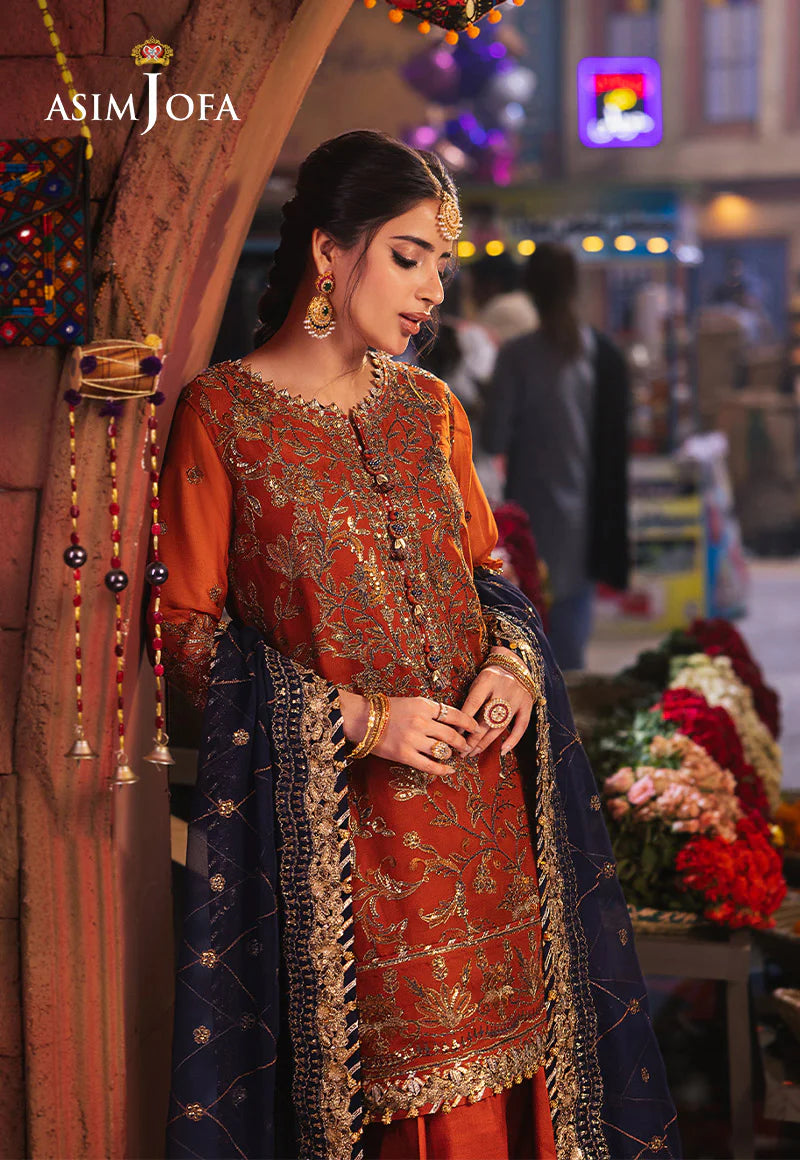 AJKK-10 Chamkeeli Collection by ASIM JOFA - 3 Pcs Unstitched Suit