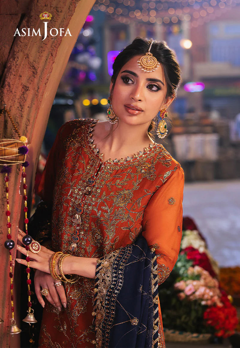 AJKK-10 Chamkeeli Collection by ASIM JOFA - 3 Pcs Unstitched Suit