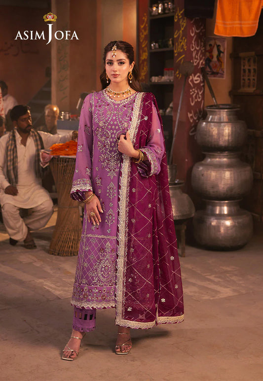 AJKK-28 Chamkeeli Collection by ASIM JOFA - 3 Pcs Unstitched Suit