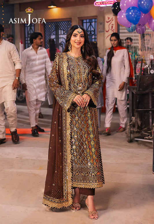AJKK-30 Chamkeeli Collection by ASIM JOFA - 3 Pcs Unstitched Suit