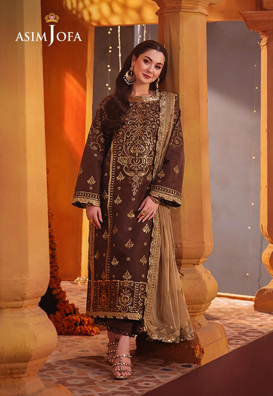 AJKK-26 Chamkeeli Collection by ASIM JOFA - 3 Pcs Unstitched Suit