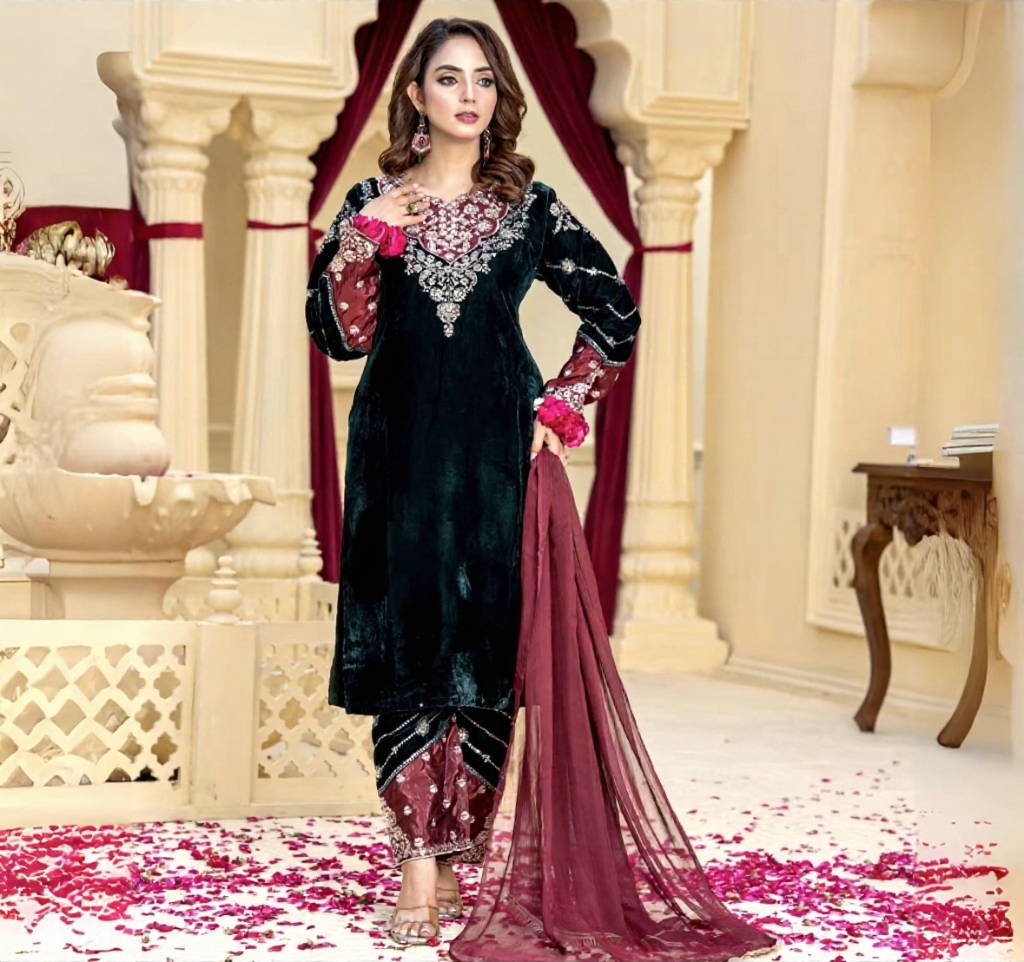 BBV1-04 Bottle Green and Maroon