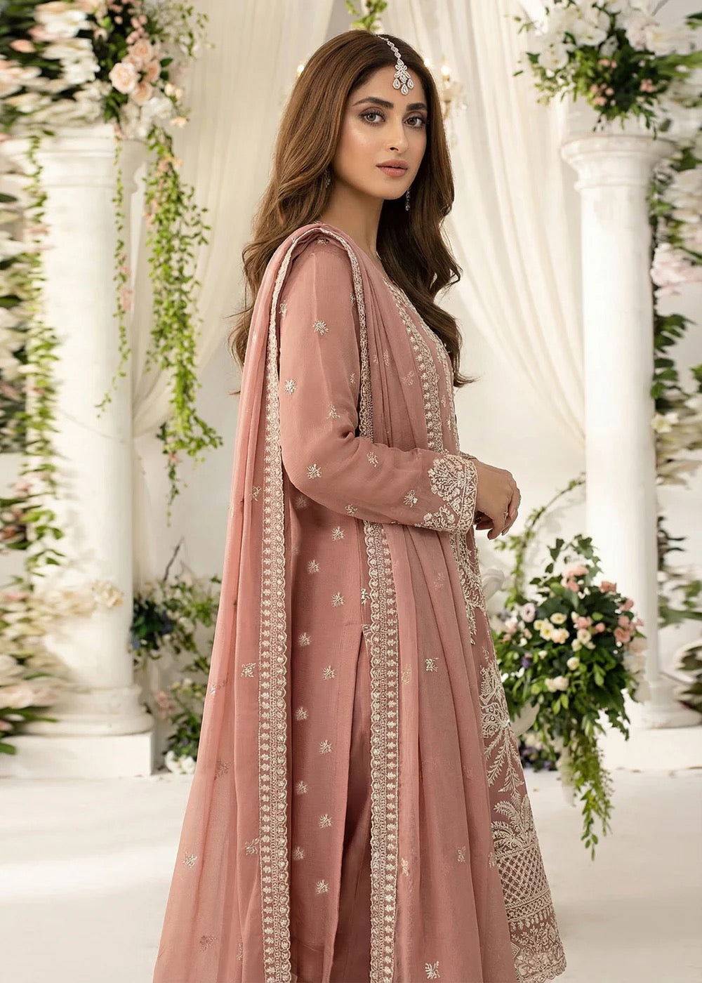 Carnation-05 Luxury Chiffon Noor Jahan by Noorma Kaamal - 3 Pcs