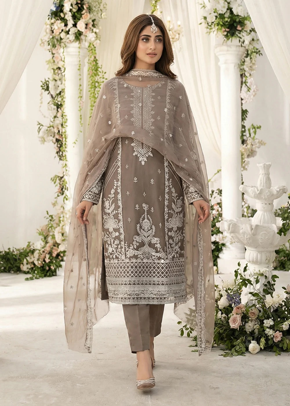 Orchid-04 Luxury Chiffon Noor Jahan by Noorma Kaamal - 3 Pcs