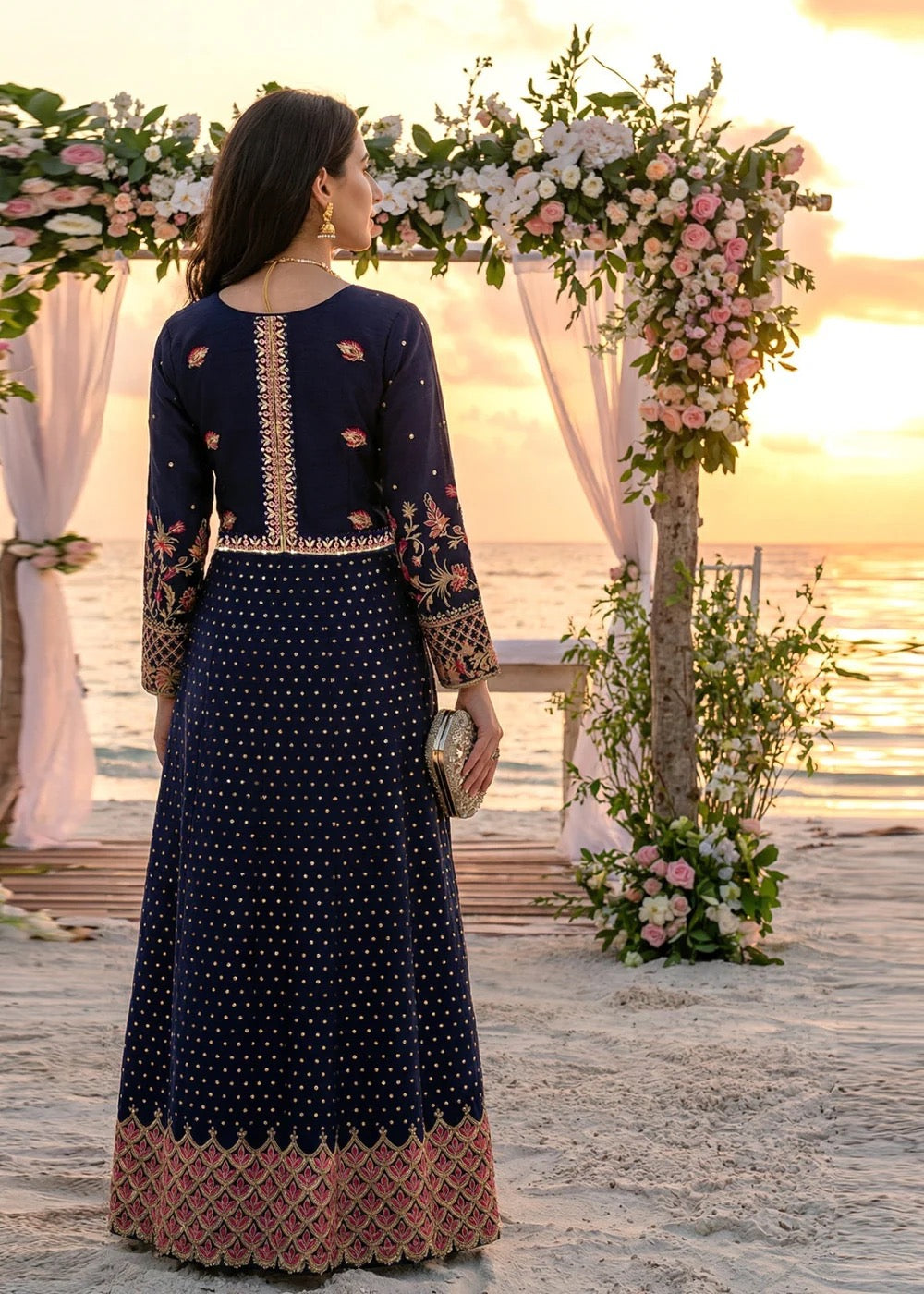 NK-RSE-02 Embroidered Raw Silk - 3 Pcs