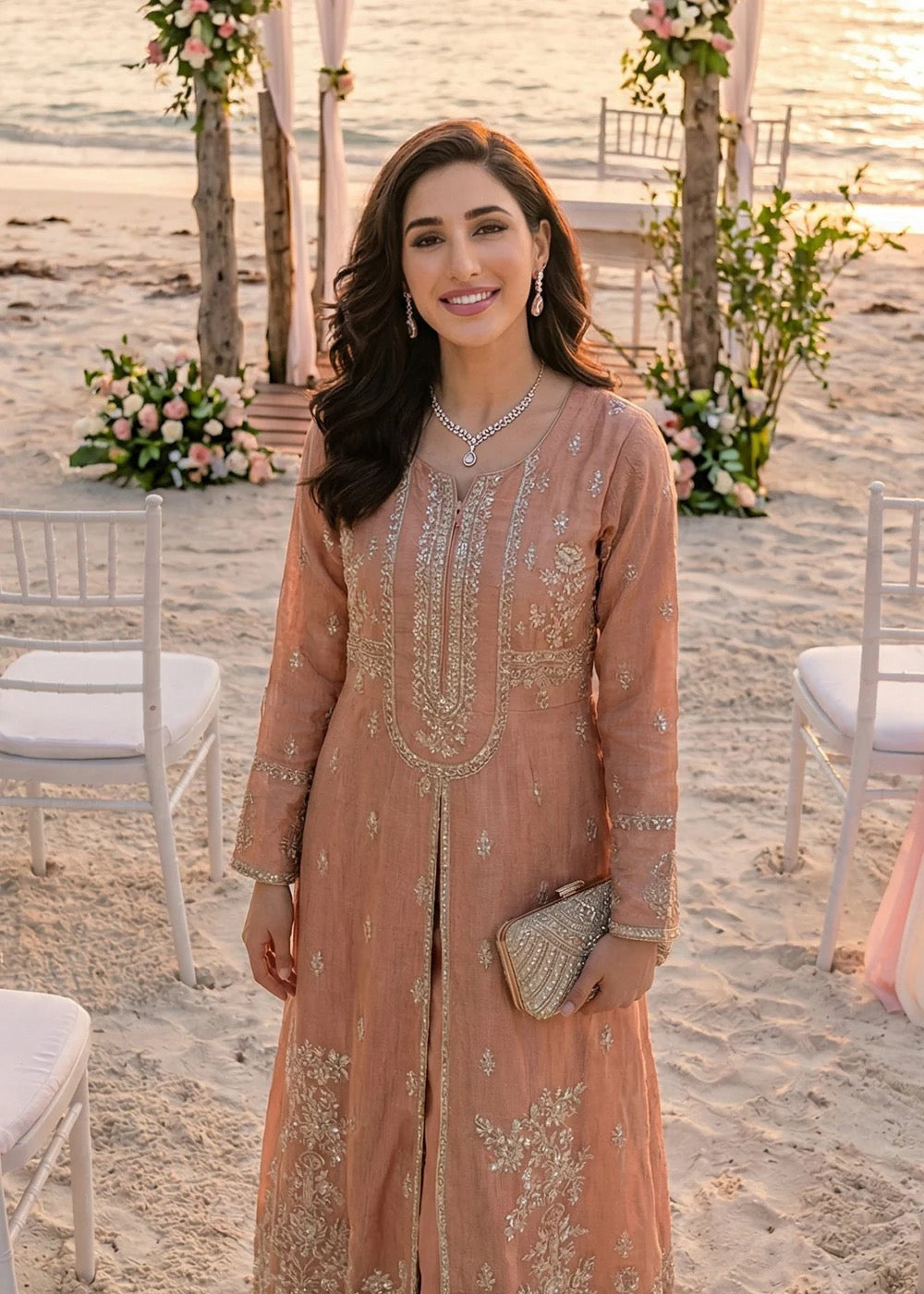 NK-RSE-03 Embroidered Raw Silk - 3 Pcs