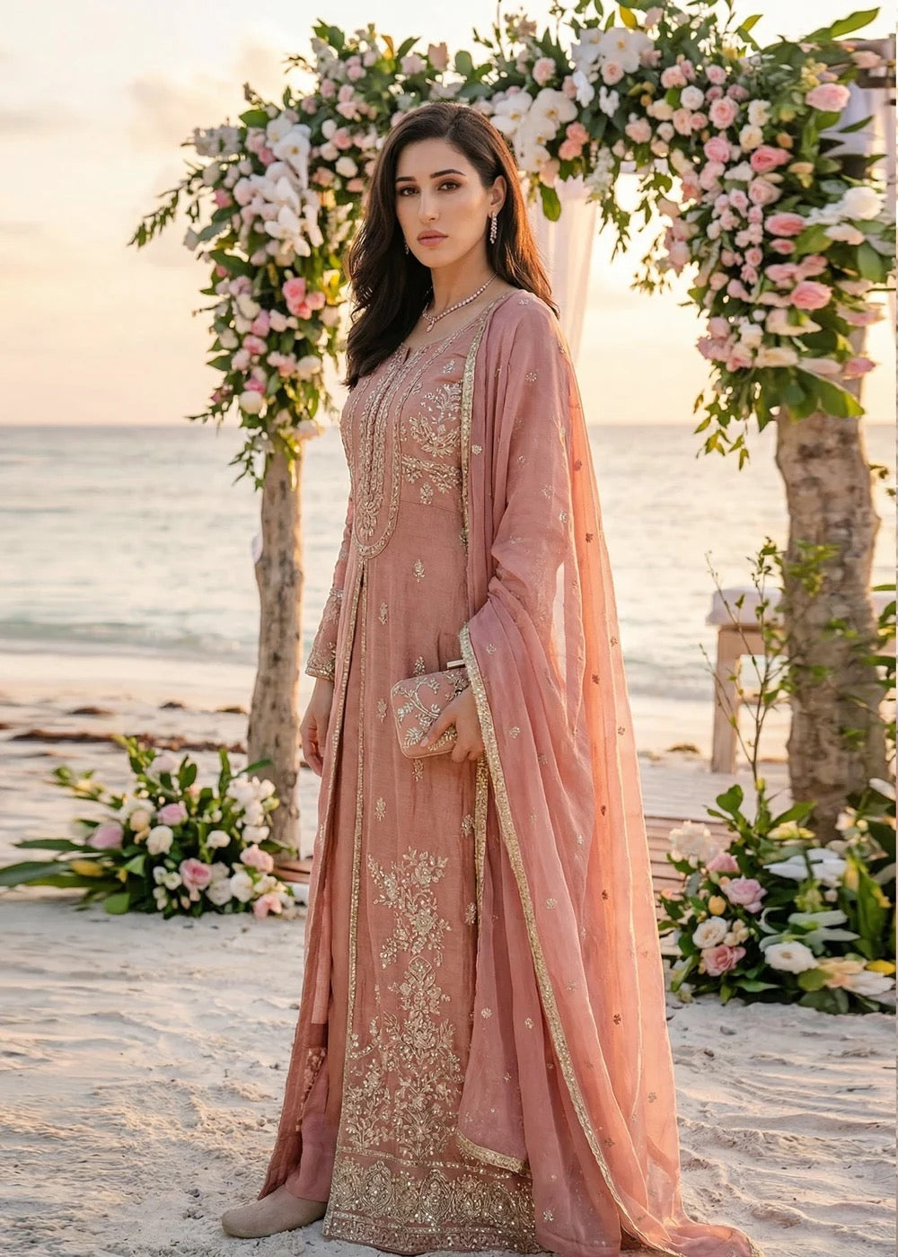 NK-RSE-03 Embroidered Raw Silk - 3 Pcs