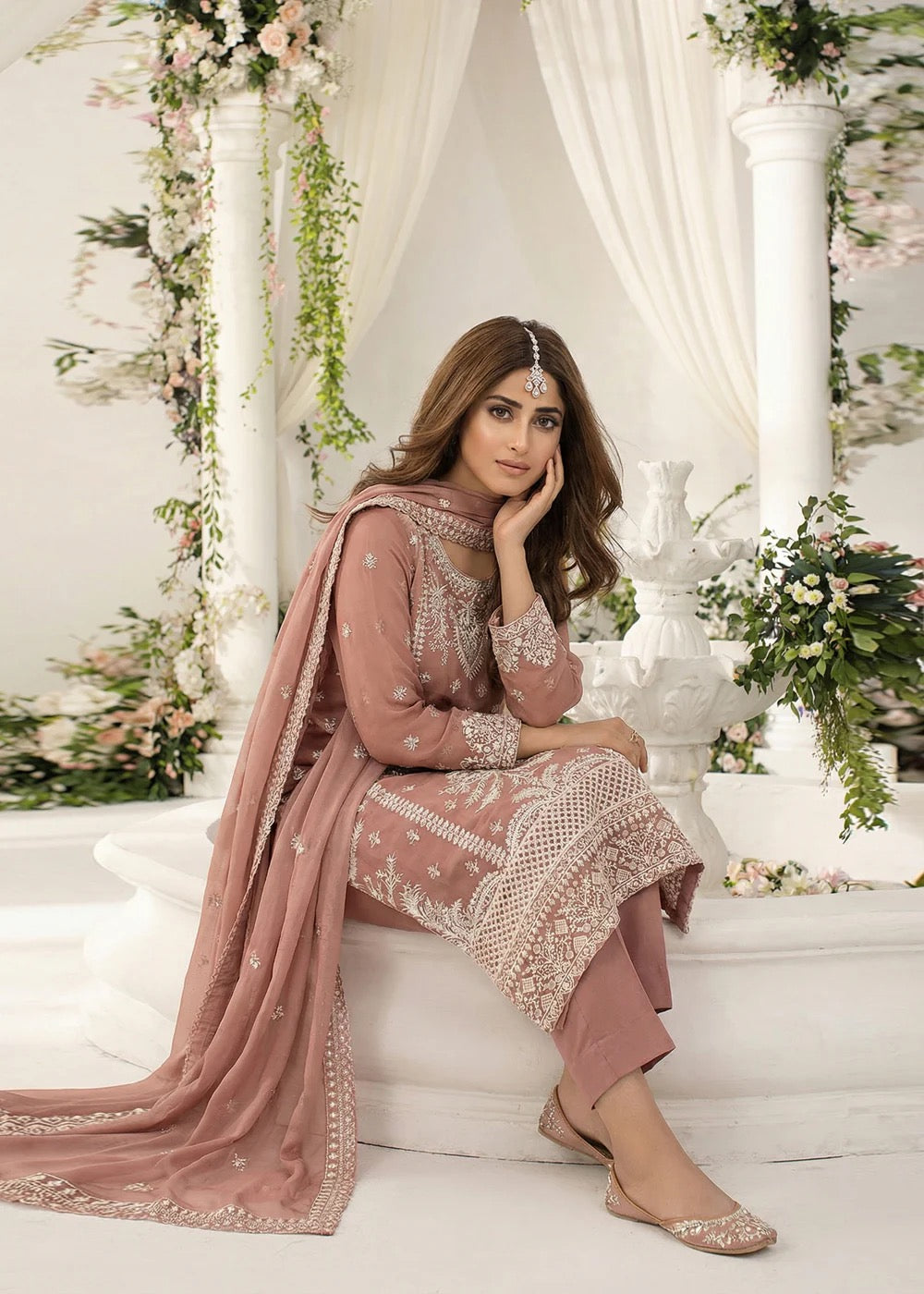 Carnation-05 Luxury Chiffon Noor Jahan by Noorma Kaamal - 3 Pcs