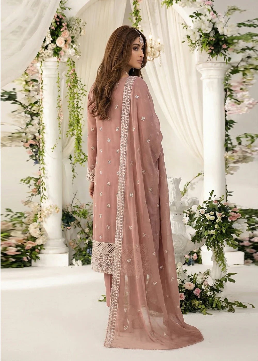Carnation-05 Luxury Chiffon Noor Jahan by Noorma Kaamal - 3 Pcs