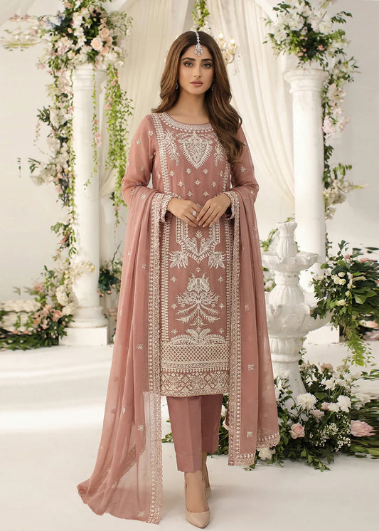 Carnation-05 Luxury Chiffon Noor Jahan by Noorma Kaamal - 3 Pcs