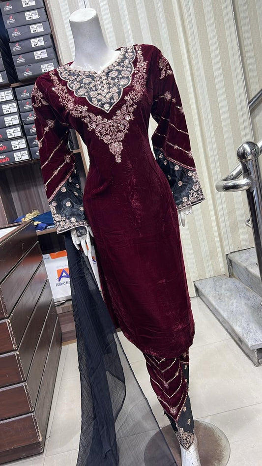 BBV1-05 Maroon and Black